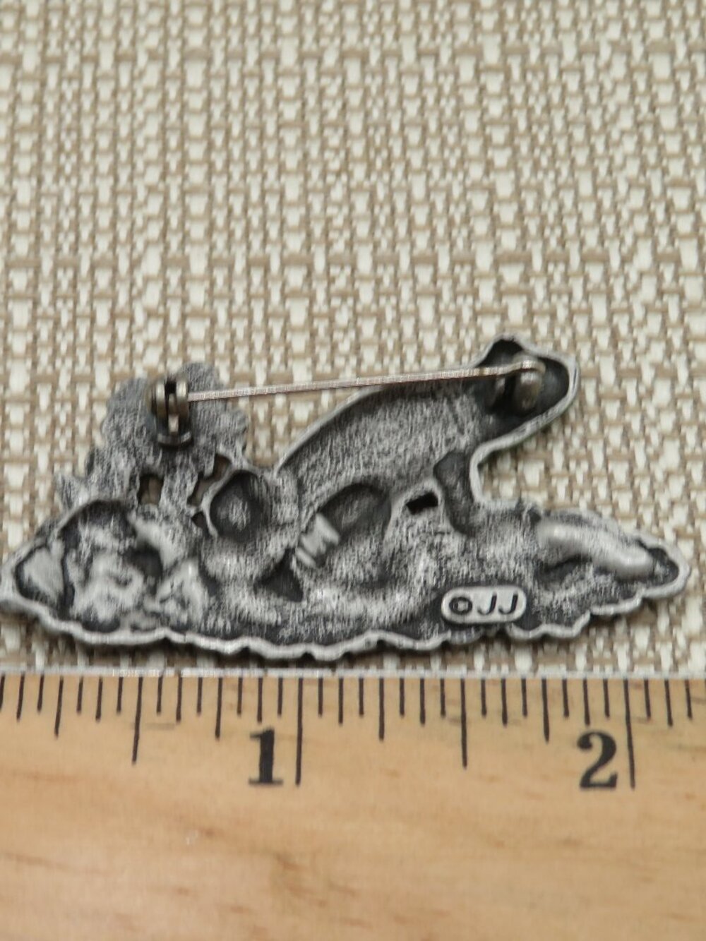 Vintage JJ Jonette Frog on Lily Pad Brooch - Picture 5 of 6